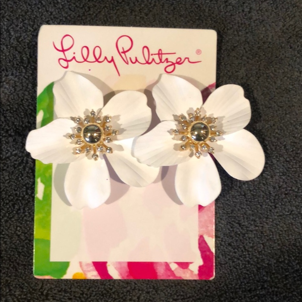 NWT Lilly Pulitzer oversized orchid Earrings